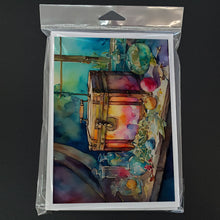 Load image into Gallery viewer, Treasure Chest Greeting Cards - Blank Note Cards – 8-Pack of Artist-Designed Cards with Envelopes