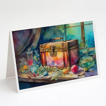 Load image into Gallery viewer, Treasure Chest Greeting Cards - Blank Note Cards – 8-Pack of Artist-Designed Cards with Envelopes
