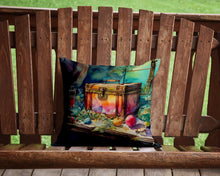 Load image into Gallery viewer, Treasure Chest Throw Pillow - 14x14 Decorative Pillow – Art for Your Home &amp; Patio