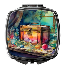 Load image into Gallery viewer, Treasure Chest Compact Mirror – Stylish Purse Mirror with Artistic Covers