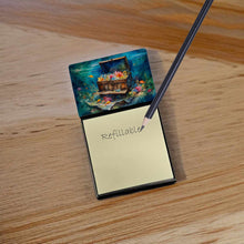 Load image into Gallery viewer, Treasure Chest Sticky Note Holder- Refiilable Desk Accessory Note Pad