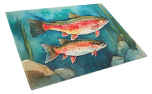 Load image into Gallery viewer, Trout Glass Cutting Boards – Durable, Decorative Kitchen Art Large