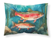 Load image into Gallery viewer, Trout Standard Pillowcase – Artistic Decorative Front, White Back