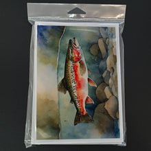 Load image into Gallery viewer, Trout Greeting Cards - Blank Note Cards – 8-Pack of Artist-Designed Cards with Envelopes