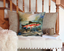 Load image into Gallery viewer, Trout Throw Pillow - 14x14 Decorative Pillow – Art for Your Home &amp; Patio