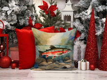 Load image into Gallery viewer, Trout Throw Pillow - 14x14 Decorative Pillow – Art for Your Home &amp; Patio