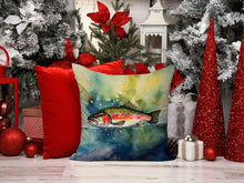 Load image into Gallery viewer, Trout Throw Pillow - 14x14 Decorative Pillow – Art for Your Home &amp; Patio