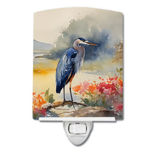 Load image into Gallery viewer, Blue Heron Ceramic Night Light
