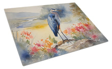 Load image into Gallery viewer, Blue Heron Glass Cutting Boards – Durable, Decorative Kitchen Art Large
