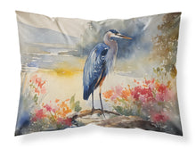 Load image into Gallery viewer, Blue Heron Standard Pillowcase – Artistic Decorative Front, White Back