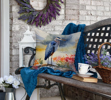 Load image into Gallery viewer, Blue Heron Throw Pillow
