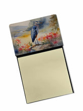Load image into Gallery viewer, Blue Heron Sticky Note Holder- Refiilable Desk Accessory Note Pad