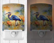 Load image into Gallery viewer, Blue Heron Ceramic Night Light
