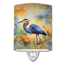 Load image into Gallery viewer, Blue Heron Ceramic Night Light