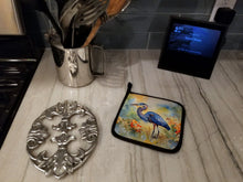 Load image into Gallery viewer, Blue Heron Pot Holders - Set of 2 Decorative Kitchen Helpers | Made in the USA