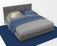 Load image into Gallery viewer, Blue Heron Standard Pillowcase – Artistic Decorative Front, White Back