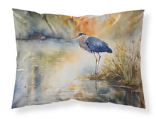 Load image into Gallery viewer, Blue Heron Standard Pillowcase – Artistic Decorative Front, White Back