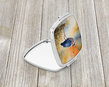 Load image into Gallery viewer, Blue Heron Compact Mirror – Stylish Purse Mirror with Artistic Covers