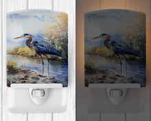 Load image into Gallery viewer, Blue Heron Ceramic Night Light