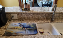 Load image into Gallery viewer, Blue Heron Dish Drying Mat