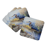Load image into Gallery viewer, Blue Heron Coasters - Set of 4 Lightweight Foam, Absorbent Drink Coasters