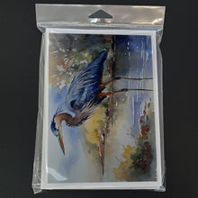 Load image into Gallery viewer, Blue Heron Greeting Cards - Blank Note Cards – 8-Pack of Artist-Designed Cards with Envelopes