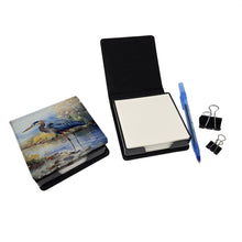 Load image into Gallery viewer, Blue Heron PU Leather Note Paper Holder