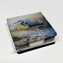 Load image into Gallery viewer, Blue Heron PU Leather Note Paper Holder