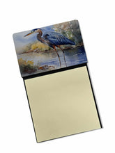 Load image into Gallery viewer, Blue Heron Sticky Note Holder- Refiilable Desk Accessory Note Pad