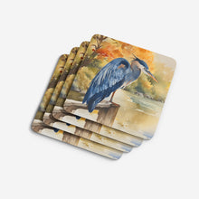 Load image into Gallery viewer, Blue Heron Coasters - Set of 4 Lightweight Foam, Absorbent Drink Coasters