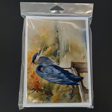 Load image into Gallery viewer, Blue Heron Greeting Cards - Blank Note Cards – 8-Pack of Artist-Designed Cards with Envelopes