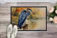 Load image into Gallery viewer, Blue Heron Doormat - Large 24x36 – Indoor/Outdoor Floor Mat with Artistic Flair