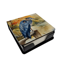 Load image into Gallery viewer, Blue Heron PU Leather Note Paper Holder