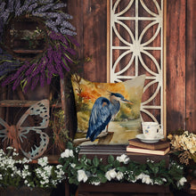 Load image into Gallery viewer, Blue Heron Throw Pillow