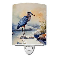 Load image into Gallery viewer, Blue Heron Ceramic Night Light