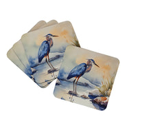 Load image into Gallery viewer, Blue Heron Coasters - Set of 4 Lightweight Foam, Absorbent Drink Coasters