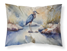 Load image into Gallery viewer, Blue Heron Standard Pillowcase – Artistic Decorative Front, White Back