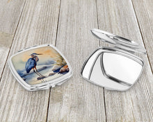 Load image into Gallery viewer, Blue Heron Compact Mirror – Stylish Purse Mirror with Artistic Covers
