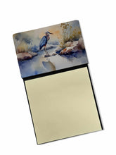 Load image into Gallery viewer, Blue Heron Sticky Note Holder- Refiilable Desk Accessory Note Pad