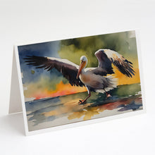 Load image into Gallery viewer, Pelican Greeting Cards - Blank Note Cards – 8-Pack of Artist-Designed Cards with Envelopes