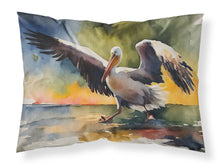Load image into Gallery viewer, Pelican Standard Pillowcase – Artistic Decorative Front, White Back