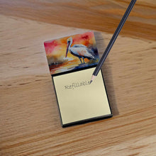 Load image into Gallery viewer, Pelican Sticky Note Holder- Refiilable Desk Accessory Note Pad