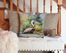 Load image into Gallery viewer, Pelican Throw Pillow - 14x14 Decorative Pillow – Art for Your Home &amp; Patio