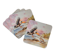 Load image into Gallery viewer, Pelican Coasters - Set of 4 Lightweight Foam, Absorbent Drink Coasters