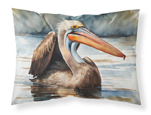Load image into Gallery viewer, Pelican Standard Pillowcase – Artistic Decorative Front, White Back