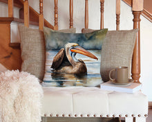 Load image into Gallery viewer, Pelican Throw Pillow - 14x14 Decorative Pillow – Art for Your Home &amp; Patio