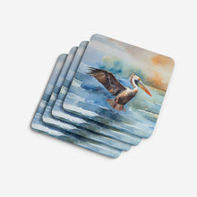 Load image into Gallery viewer, Pelican Coasters - Set of 4 Lightweight Foam, Absorbent Drink Coasters
