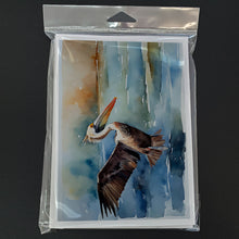 Load image into Gallery viewer, Pelican Greeting Cards - Blank Note Cards – 8-Pack of Artist-Designed Cards with Envelopes
