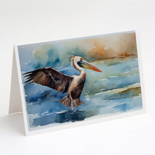 Load image into Gallery viewer, Pelican Greeting Cards - Blank Note Cards – 8-Pack of Artist-Designed Cards with Envelopes