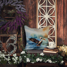 Load image into Gallery viewer, Pelican Throw Pillow - 14x14 Decorative Pillow – Art for Your Home &amp; Patio